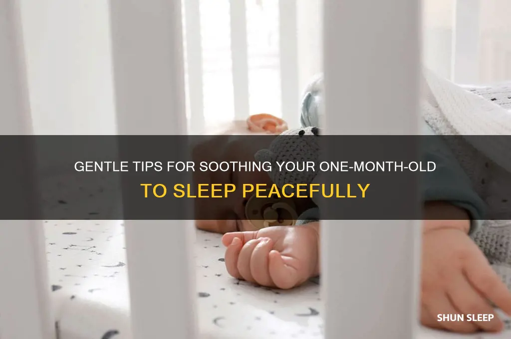 how to get a fuzzy one month old to sleep