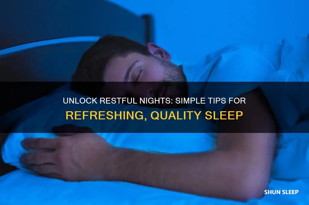how to get a good refreshing sleep