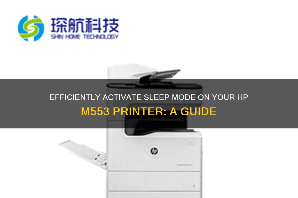 how to get a hp m553 in sleep mode