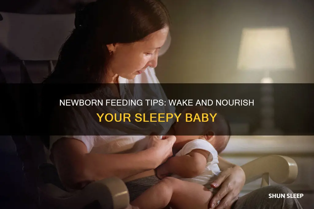 how to get a newborn to eat instead of sleep