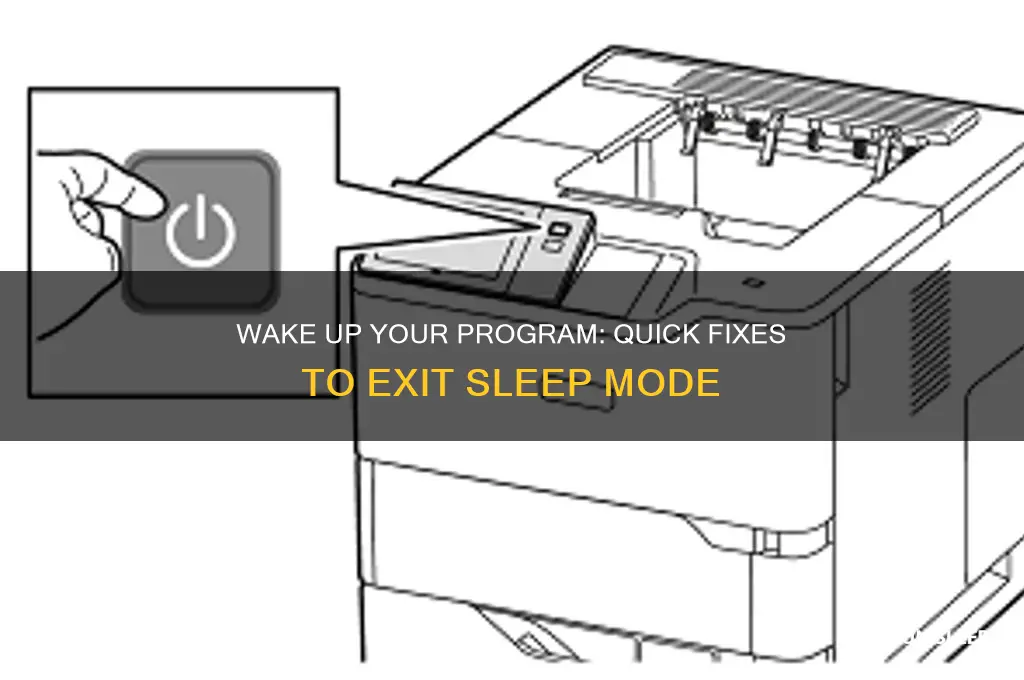 how to get a program out of sleep mode