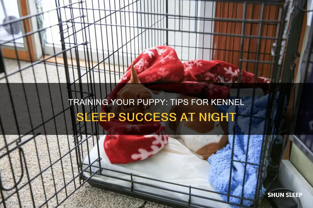 how to get a puppy to sleep in a kennel