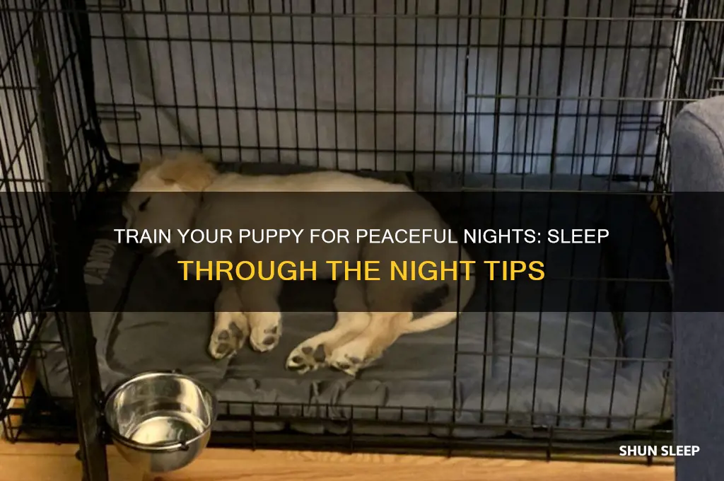 how to get a puppy to sleep through the nigjt