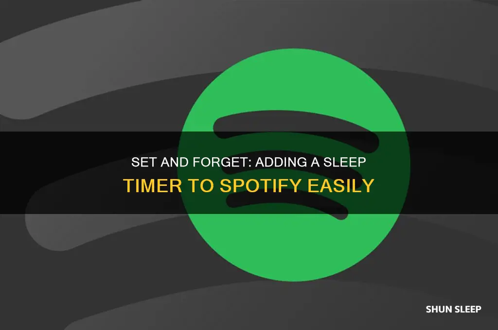 how to get a sleep timer on spotify