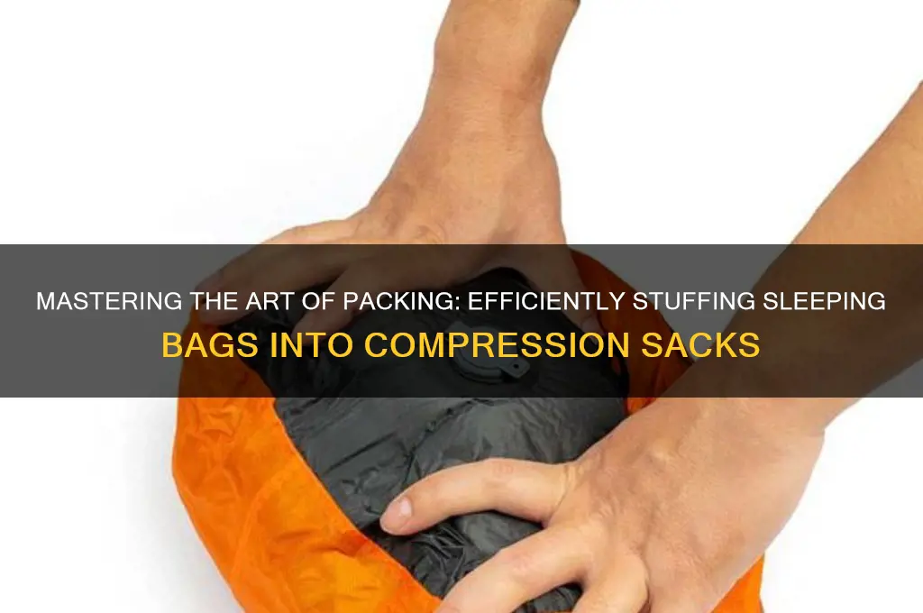 how to get a sleeping bag into a compression sack