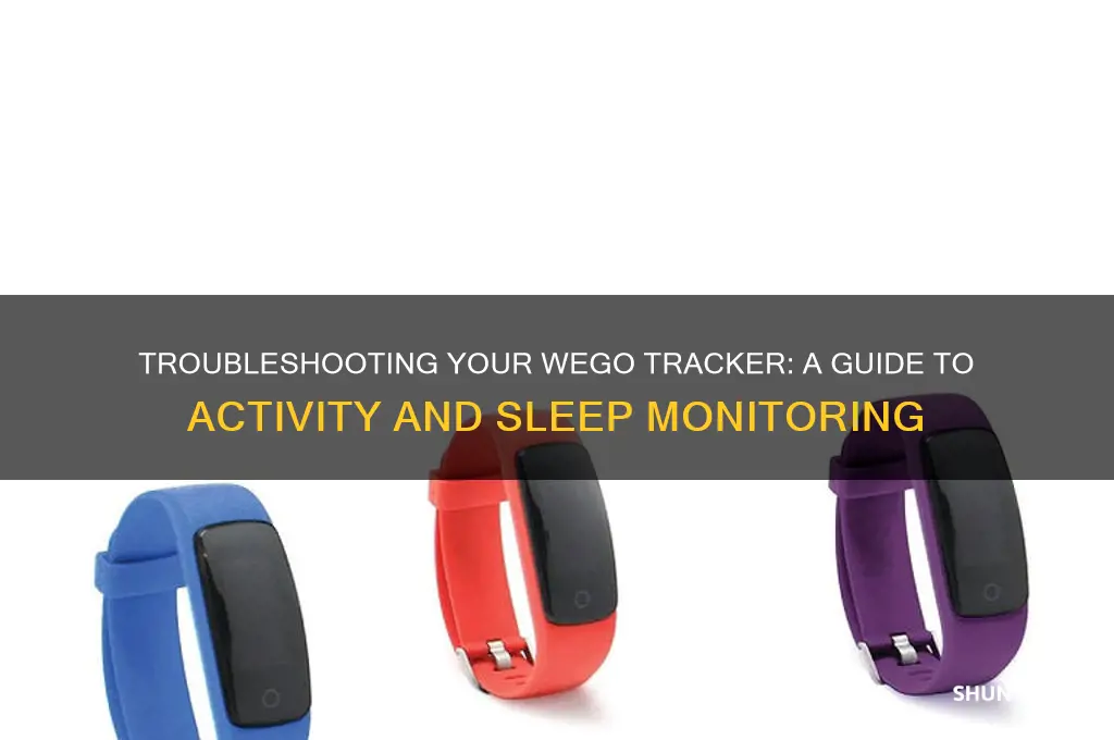 how to get a wego activity and sleep tracker working