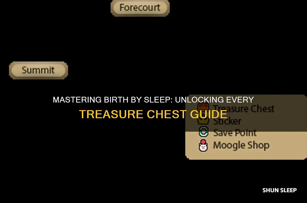 how to get all treasure chests in birth by sleep