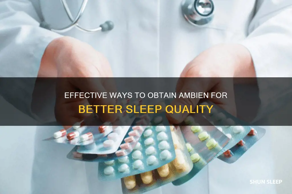 how to get ambien for sleep