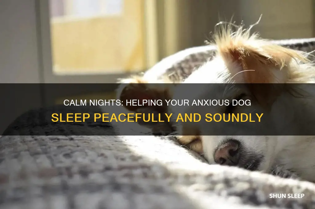 how to get an anxious dog to sleep