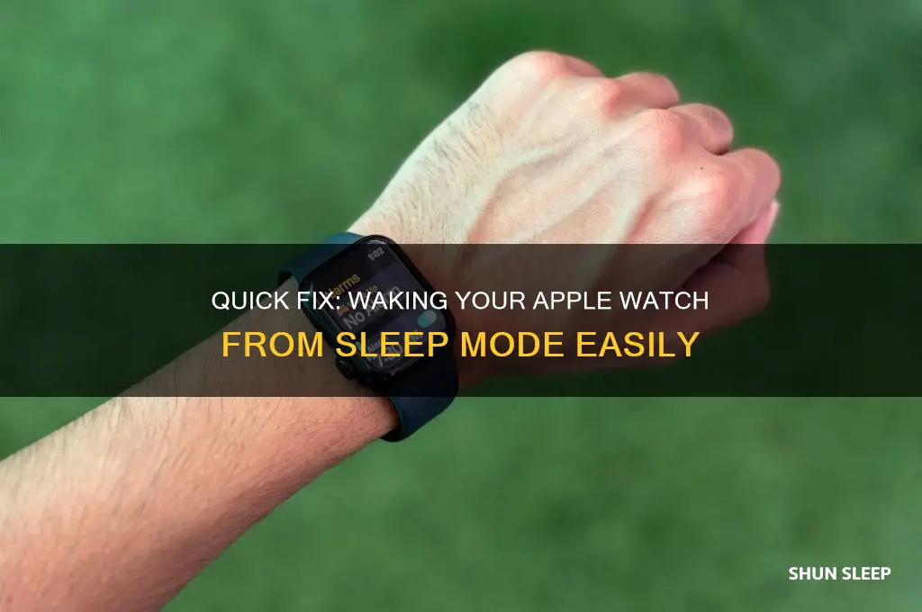 how to get apple watch off sleep mode