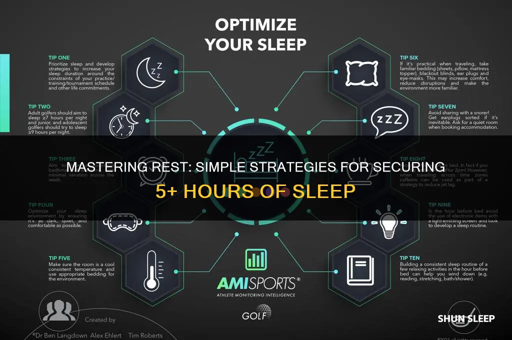 how to get at least 5 hrs sleep