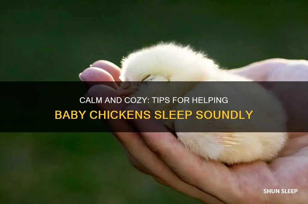 how to get baby chickens to sleep