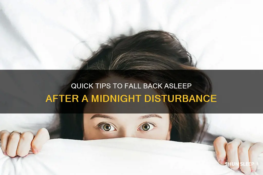 how to get back to sleep after being disturbed