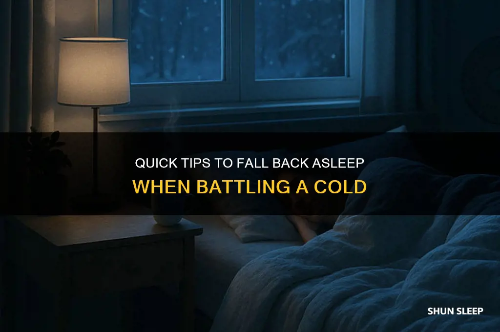 how to get back to sleep with a cold