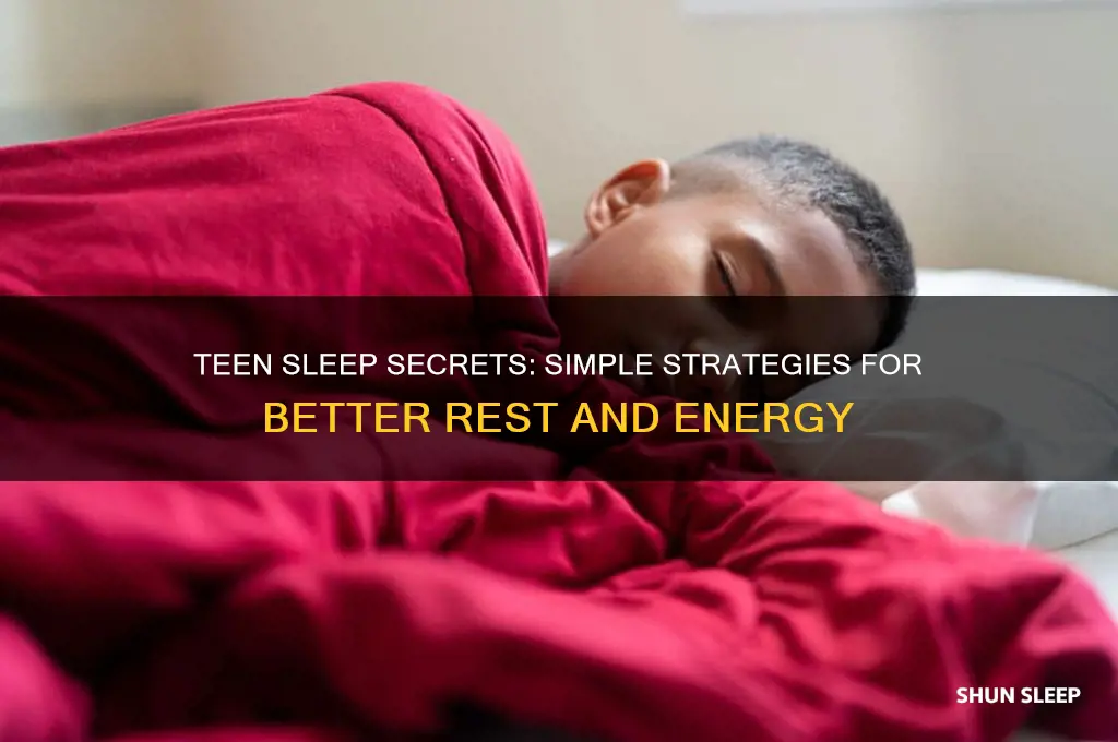 how to get better sleep teens