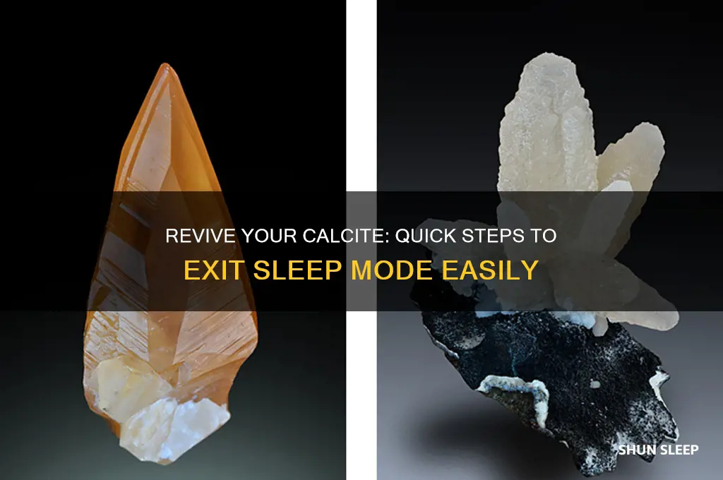 how to get calcite out of sleep mode