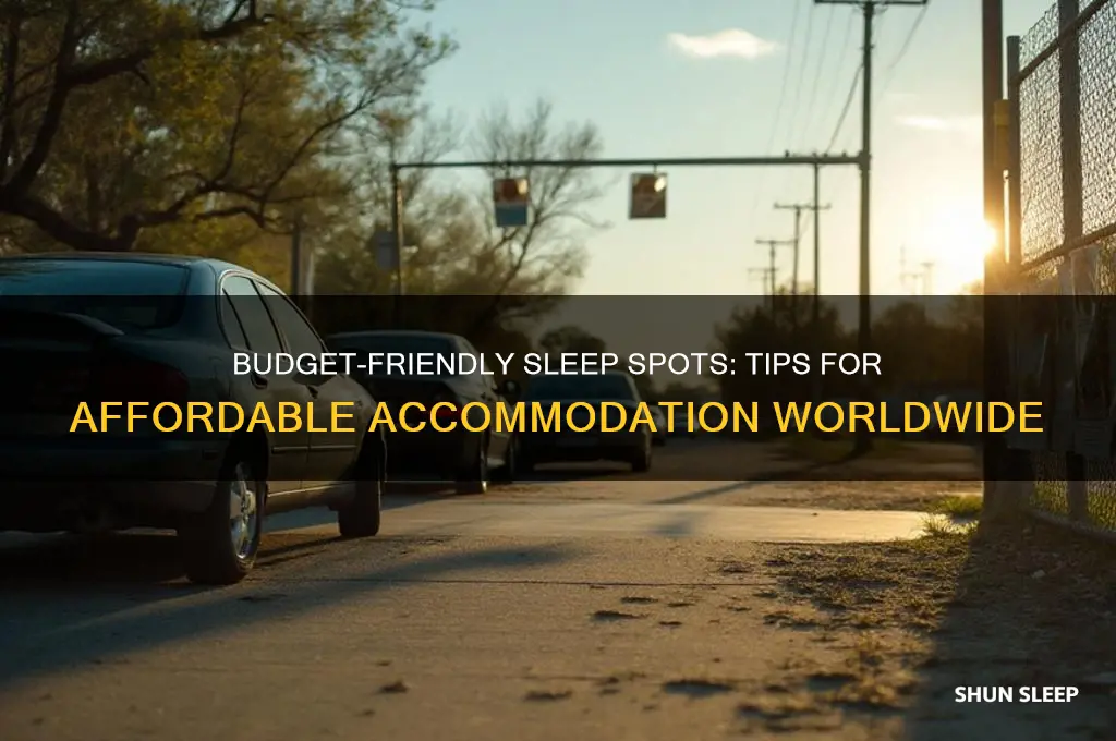 how to get cheap places to sleep