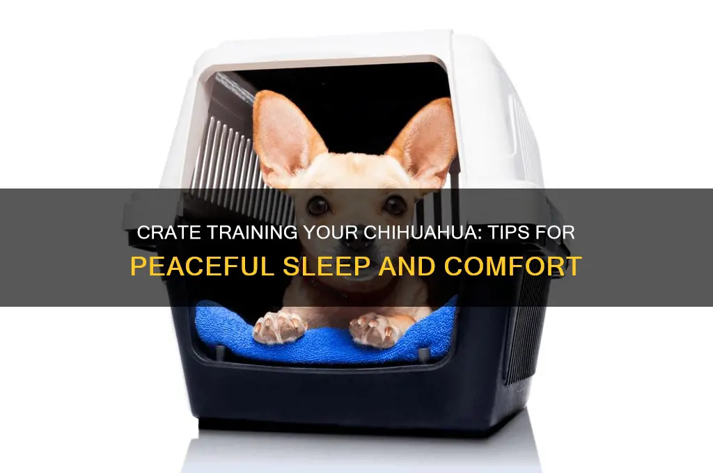 how to get chihuahua to sleep in crate