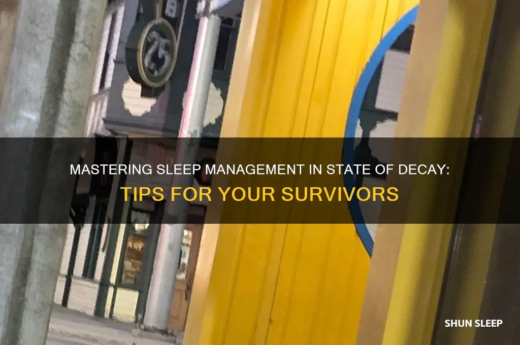 how to get chsracters to sleep state of decay