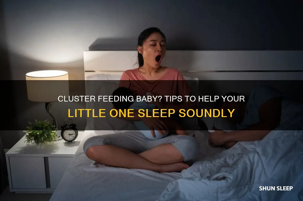 how to get cluster feeding baby to sleep