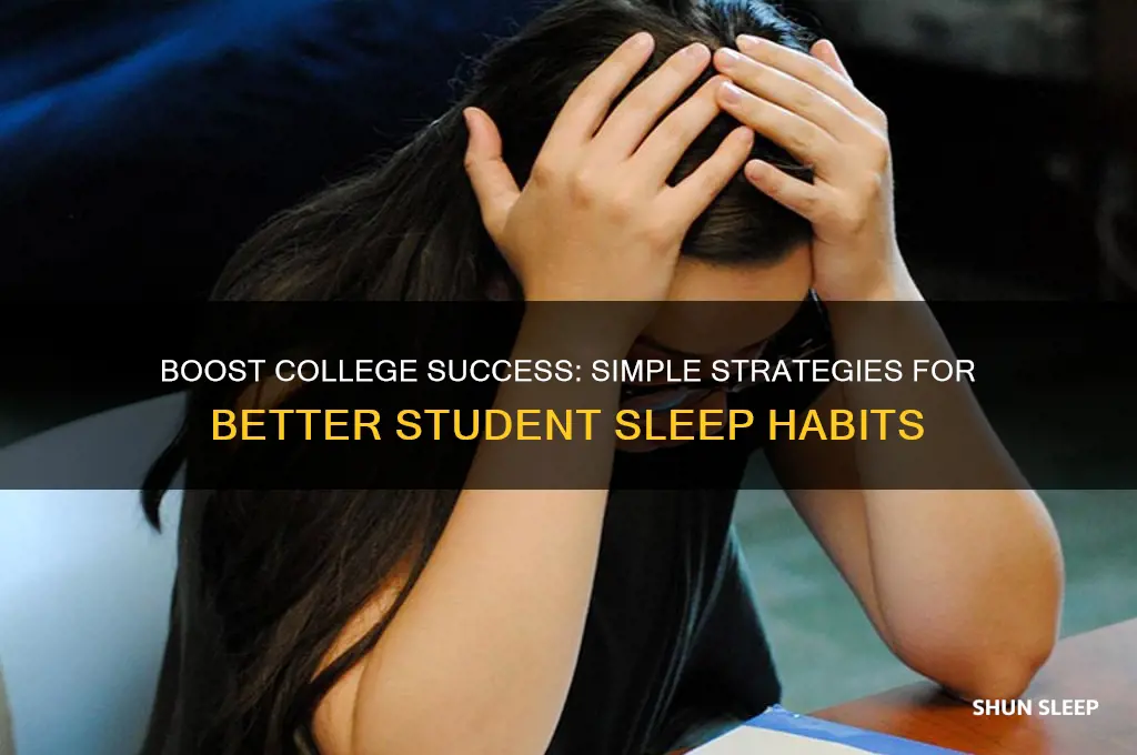 how to get college students to sleep more