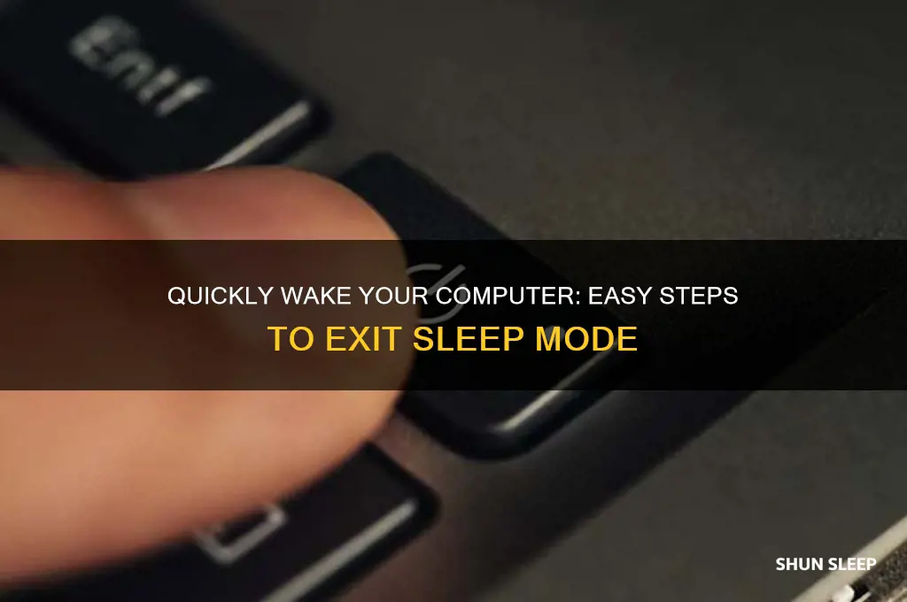 how to get computer from sleep mode