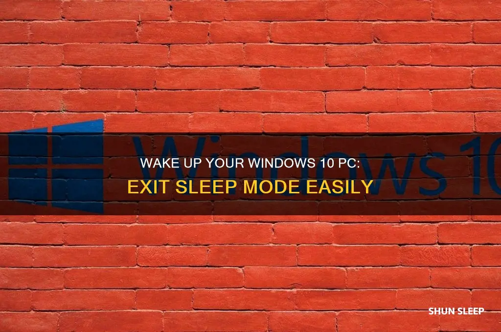 how to get computer out of sleep mode windows 10