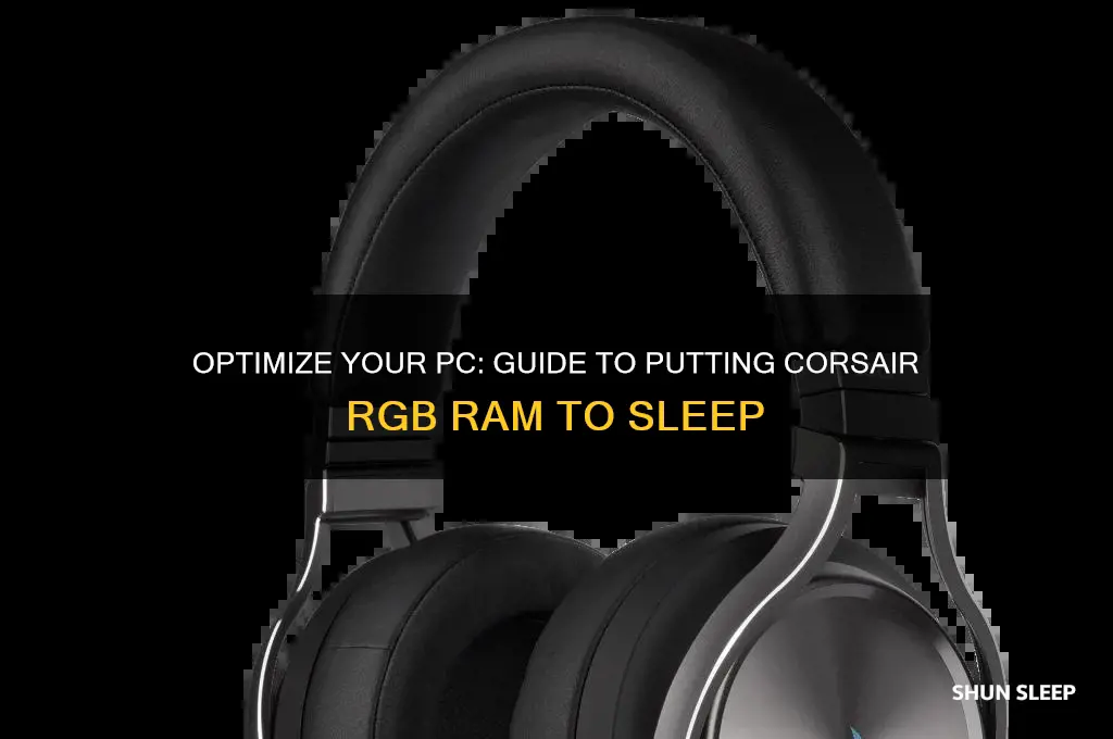 how to get corsair rgb ram to sleep