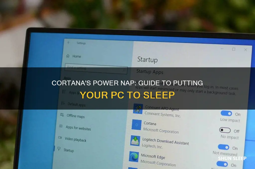 how to get cortana to put the computer to sleep