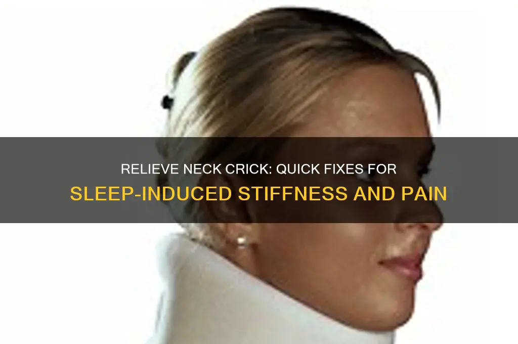 how to get crick out of neck from sleeping