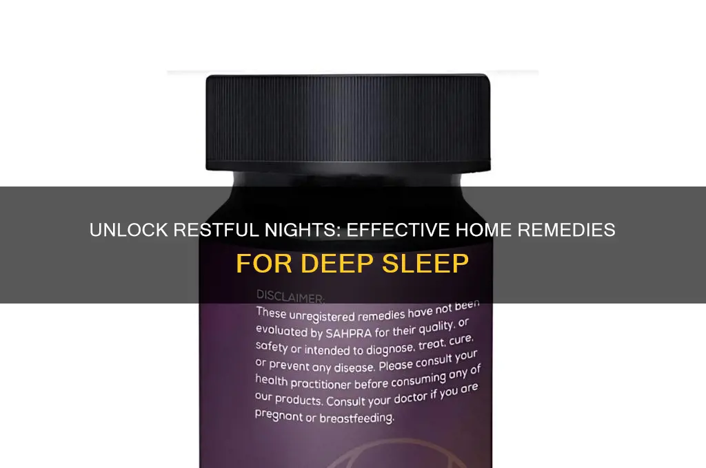 how to get deep sleep home remedies