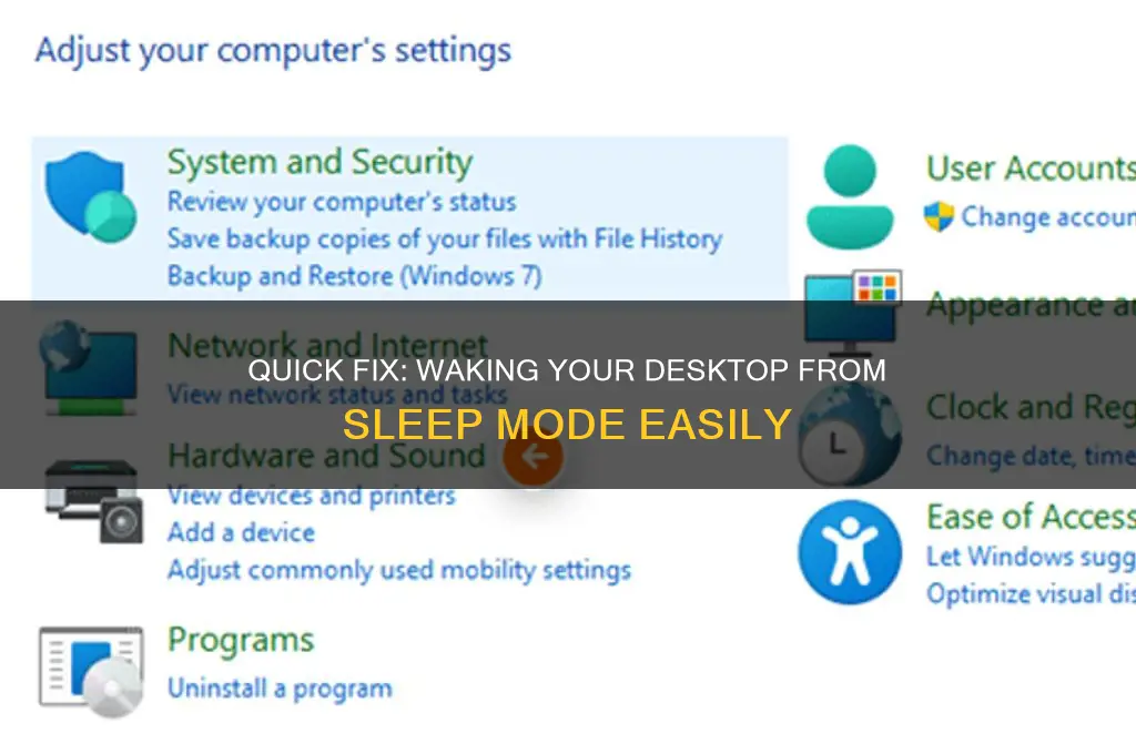 how to get desktop out of sleep mode