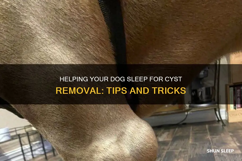 how to get dog to sleep to remove cyst