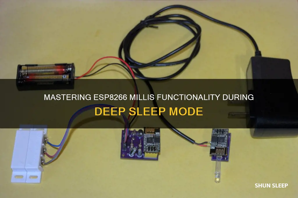 how to get esp8266 millis to run during deep sleep