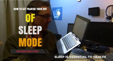 Fujitsu T904: Quick Steps to Exit Sleep Mode Easily