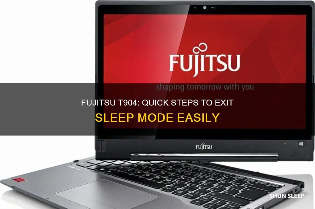 how to get fujitsu t904 out of sleep mode