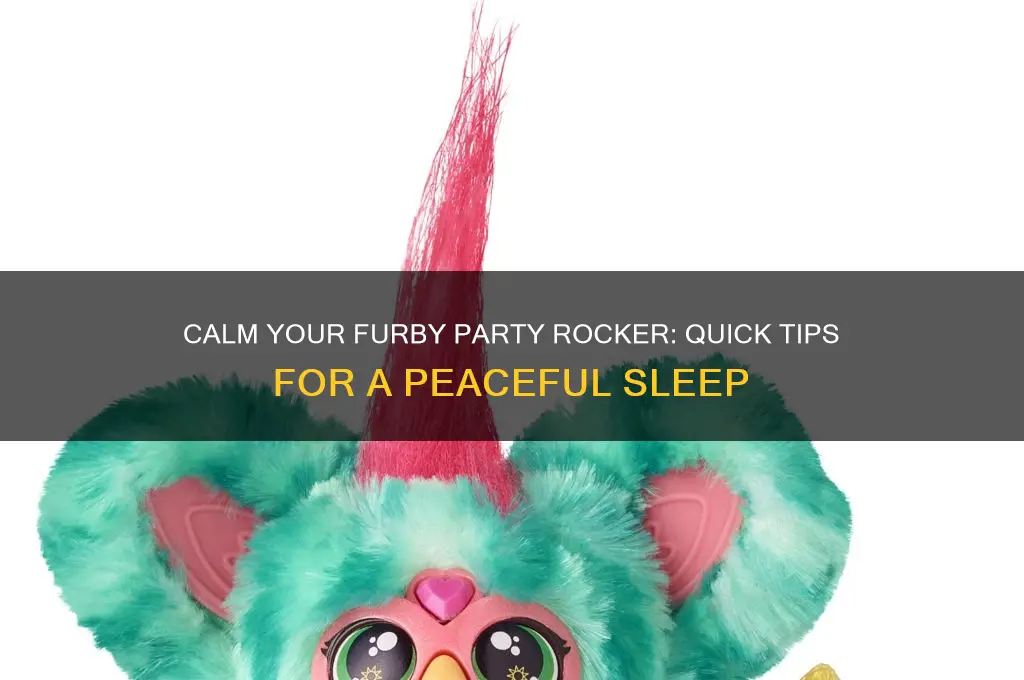 how to get furby party rocker to sleep