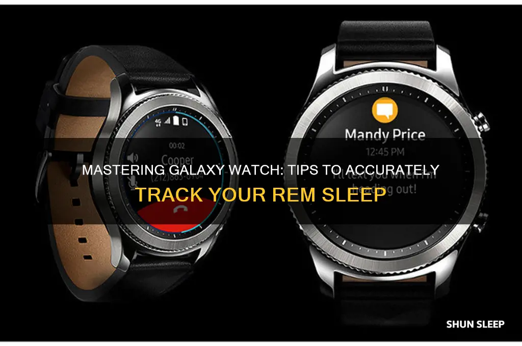 how to get galaxy watch to record rem sleep