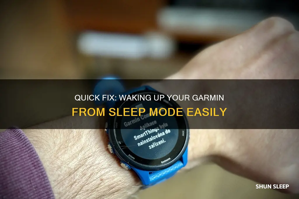 how to get garmin out of sleep mode