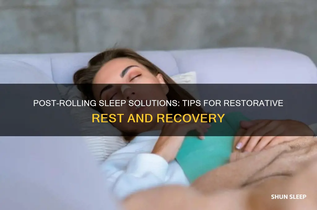 how to get good sleep after rolling