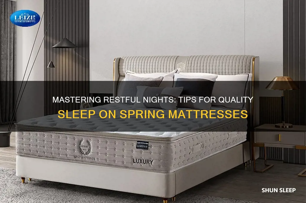 how to get good sleep on spring mattress