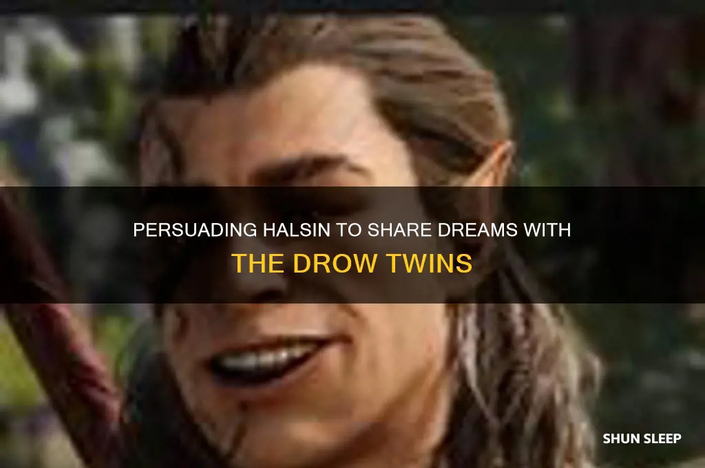 how to get halsin to sleep with the drow twins