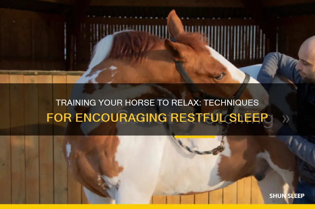 how to get horse to lay down to sleep