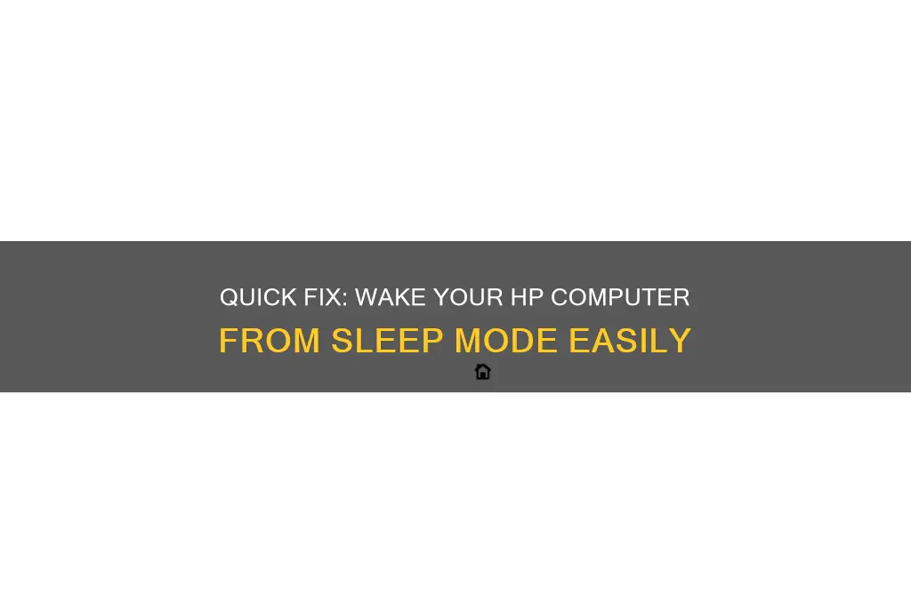 how to get hp computer off sleep mode