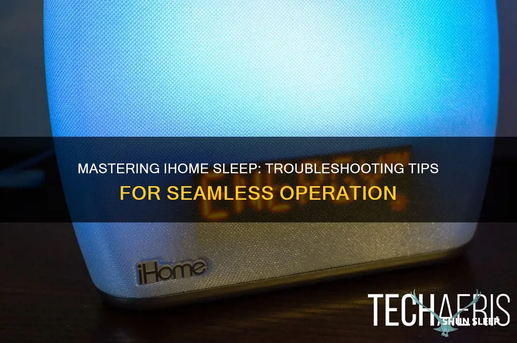 how to get ihome sleep to work