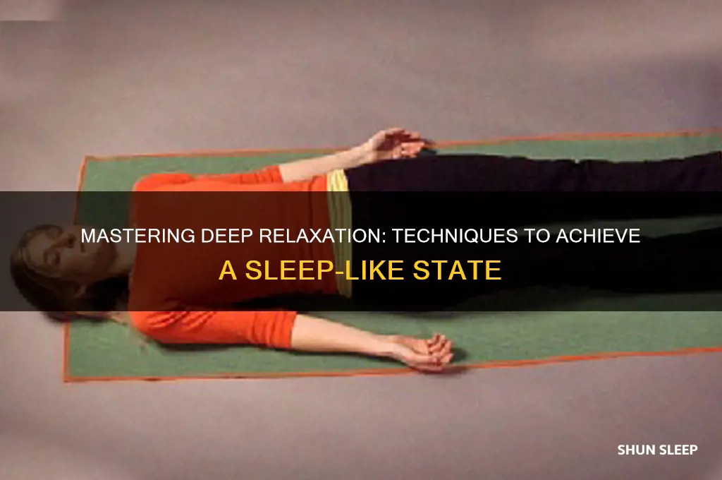 how to get into a state akin to sleep