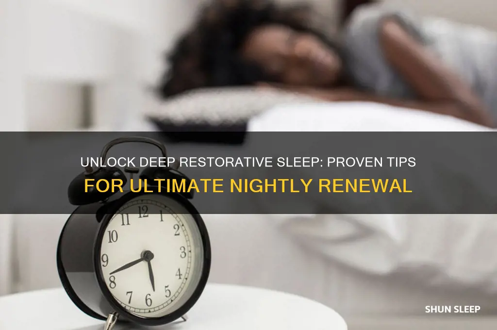 how to get into deep restorative sleep