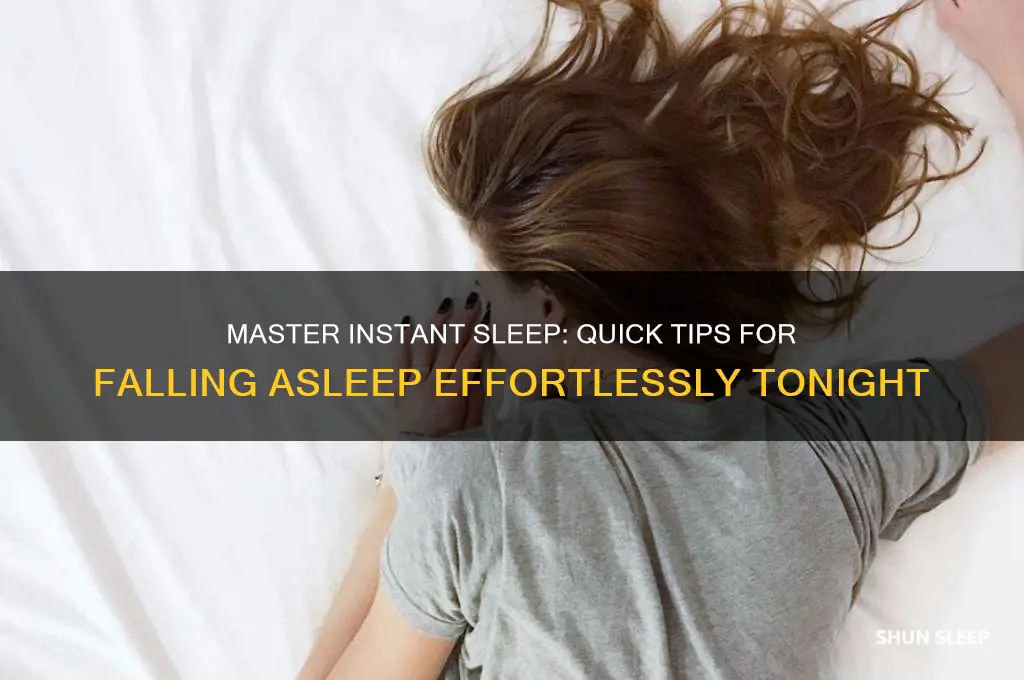 how to get into sleep instantly