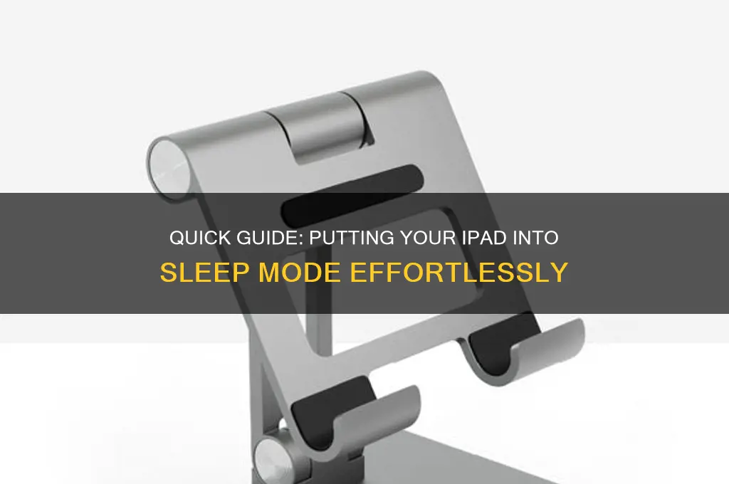 how to get ipad in sleep mode