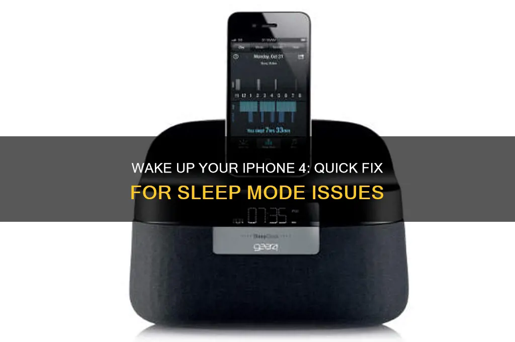 how to get iphone 4 off sleep mode